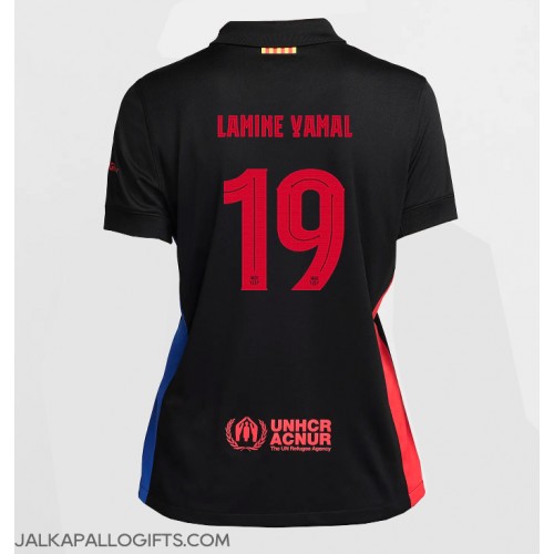 Barcelona Lamine Yamal #19 Vieraspaita Naiset 2024-25 Lyhythihainen